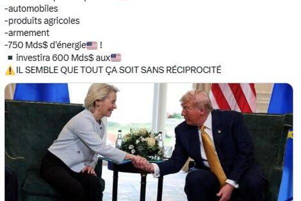 Accord UE-USA sur les droits de douane: le plus grand accord jamais signé ou  fiasco politique, économique et moral? - Sputnik Afrique