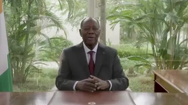 Alassane Ouattara annonce qu'il sera candidat à sa propre succession dans trois mois - Sputnik Afrique