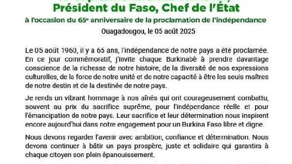 Le Burkina révèlera tous les défis et construira un avenir meilleur, avance le Président du Faso au 65e anniversaire de l'indépendance du pays - Sputnik Afrique