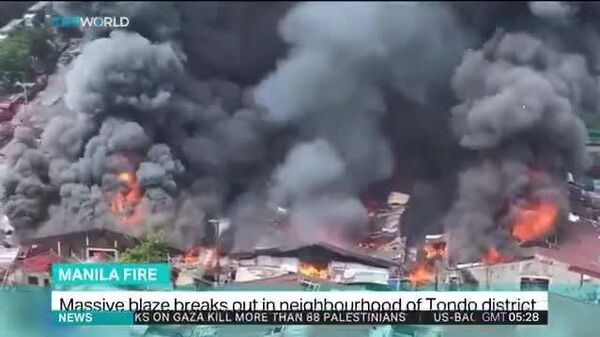 Un incendie spectaculaire ravage un quartier résidentiel de Manille - Sputnik Afrique