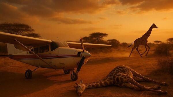 Drame au Kenya: une girafe tuée par un avion de touristes américains - Sputnik Afrique