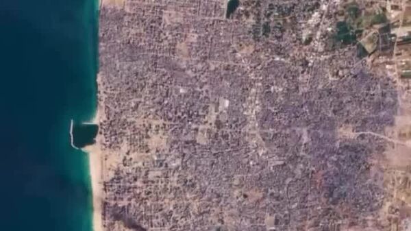 #viral | Enormity of Devastation Brought About by Israel's War on the Gaza Strip is Shown in Aerial Imagery - Sputnik Africa