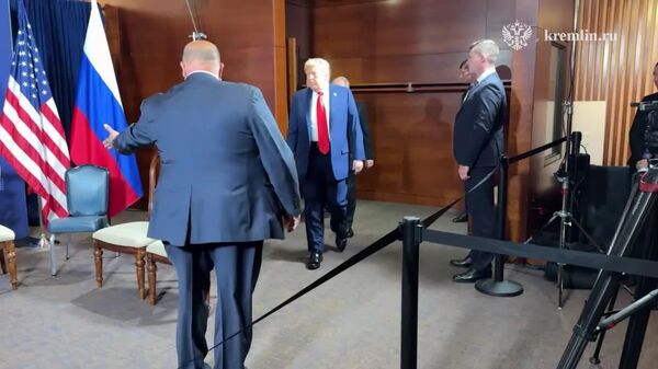 The Kremlin releases footage of the talks between Putin and Trump - Sputnik Africa