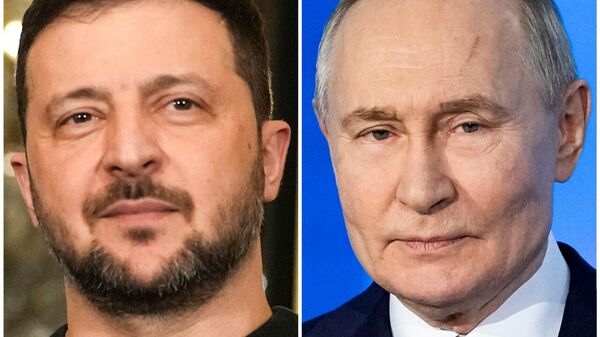 Zelensky and Putin. - Sputnik Africa