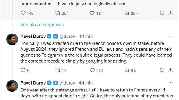 Pavel Durov qualifie son arrestation, survenue il y a un an, d'erreur de la police française - Sputnik Afrique