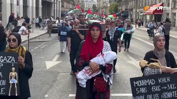 Stop à la solution finale: des Français protestent contre l'opération israélienne à Gaza - Sputnik Afrique