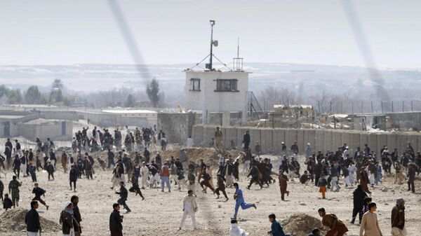 Une base américaine près de Kabul, en Afghanistan, en 2012  - Sputnik Afrique