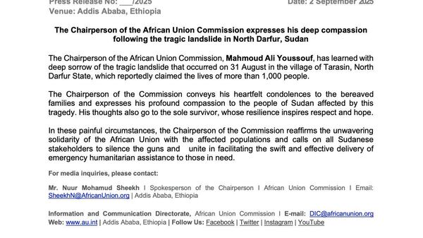 Africa United in Face of Landslides in Sudan: AU Calls for Ceasefire - Sputnik Africa