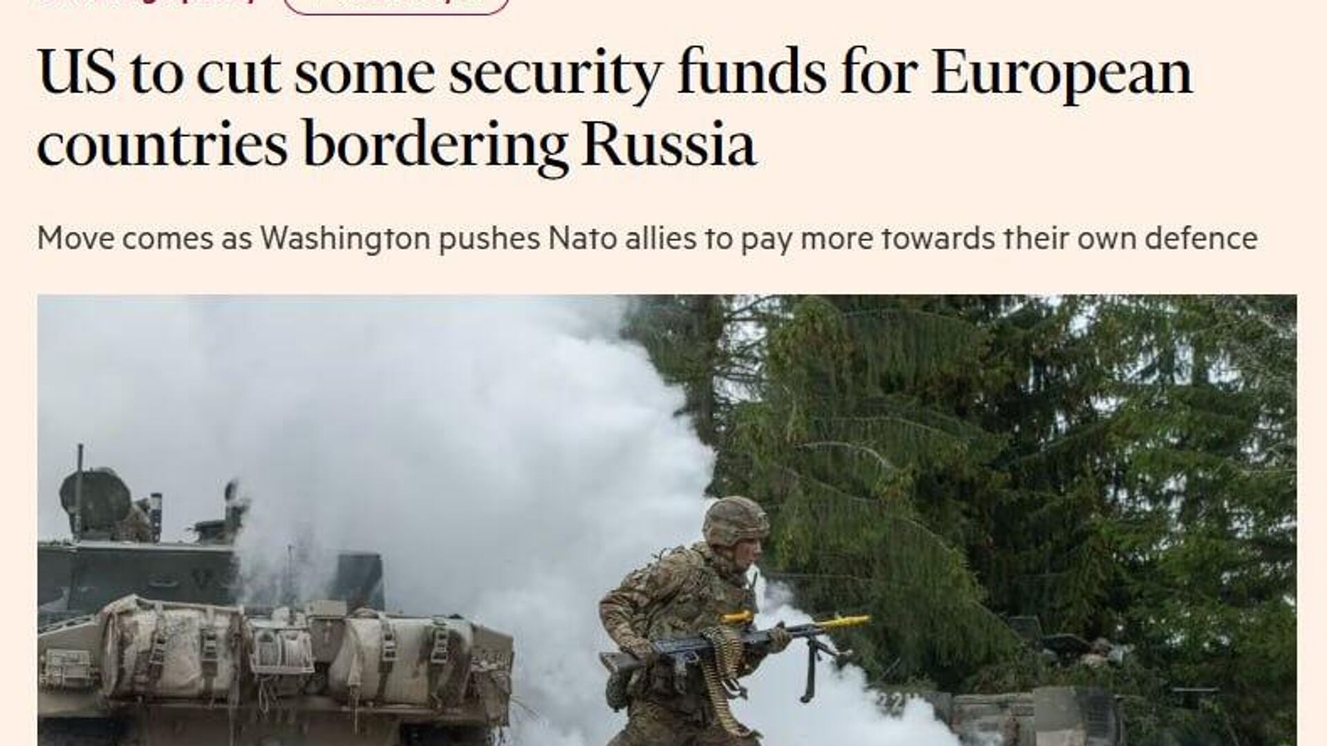 US Will Reportedly Stop Some of Its Security Assistance Programs to European Countries Bordering Russia US Will Reportedly Stop Some of Its Security Assistance Programs to European Countries Bordering Russia - Sputnik Africa, 1920, 04.09.2025