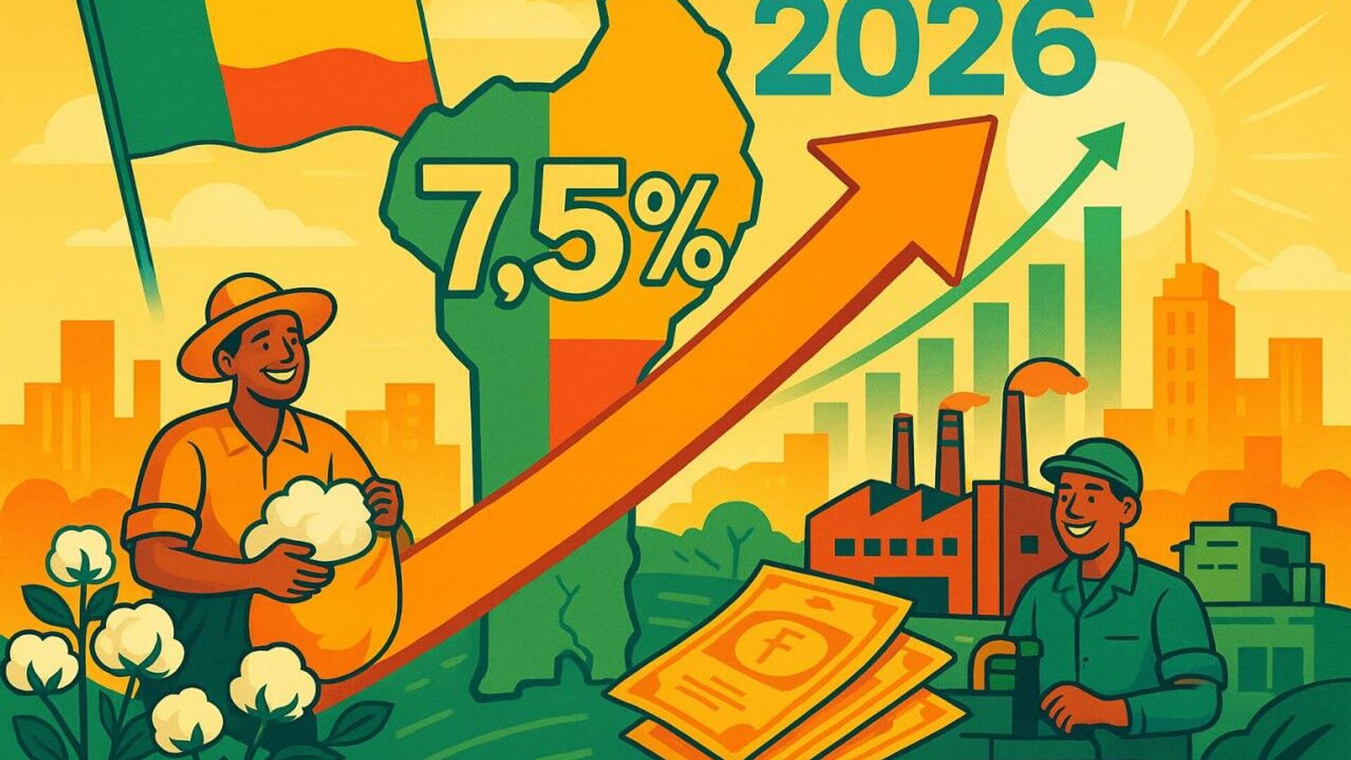 L'économie béninoise progressera de 7,5% en 2026, selon les prévisions du gouvernement L'économie béninoise progressera de 7,5% en 2026, selon les prévisions du gouvernement - Sputnik Afrique, 1920, 11.09.2025