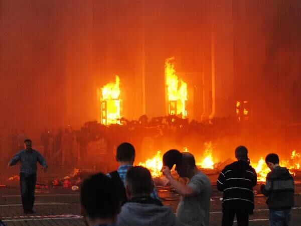 A fire in the House of Trade Unions in Odessa. A fire in the House of Trade Unions in Odessa. - Sputnik Africa