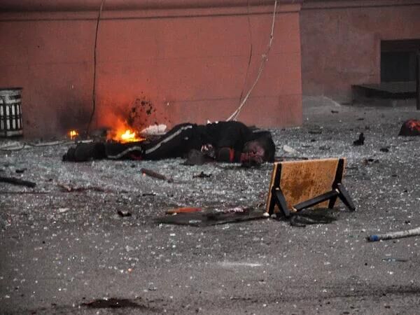 The body of a victim of a fire in the building of the House of Trade Unions in Odessa. The body of a victim of a fire in the building of the House of Trade Unions in Odessa. - Sputnik Africa