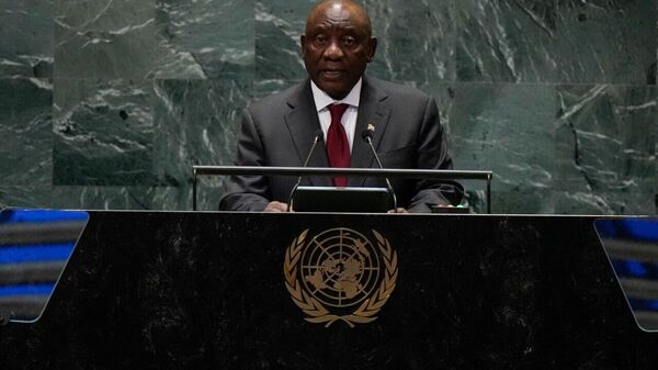 Cyril Ramaphosa tient un discours devant l'Assemblée générale de l'ONU - Sputnik Afrique