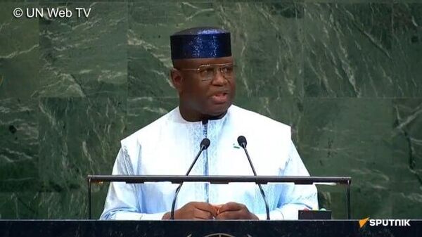 Le Président sierra-léonais Julius Maada Bio intervient à l'Assemblée générale des Nations Unies à New York - Sputnik Afrique