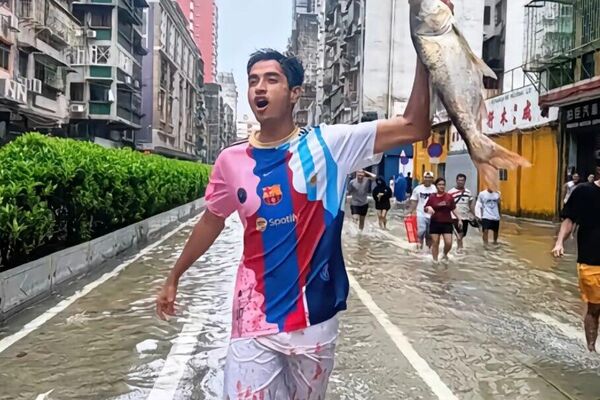 #viral | When the Storm Brings Dinner: Typhoon Ragasa Floods Streets—With Fish - Sputnik Africa