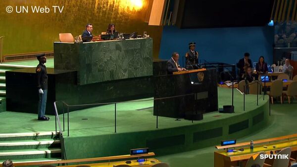 Le Président éthiopien Taye Atskeselassie Amde s'exprime à la 80e session de l'Assemblée générale des Nations Unies à New York - Sputnik Afrique