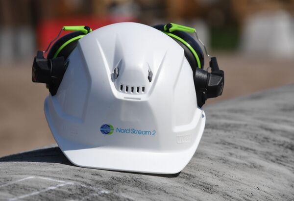 Helmet of a worker on the construction site of the Nord Stream-2 gas pipeline Helmet of a worker on the construction site of the Nord Stream-2 gas pipeline - Sputnik Africa