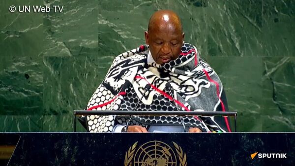 Le Premier ministre du Lesotho Ntsokoane Samuel Matekane s'exprime à la 80e session de l'Assemblée générale des Nations Unies à New York - Sputnik Afrique