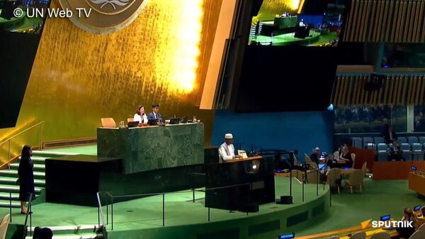 Le Premier ministre malien Abdoulaye Maïga intervient à la 80e session de l'Assemblée générale des Nations Unies à New York - Sputnik Afrique