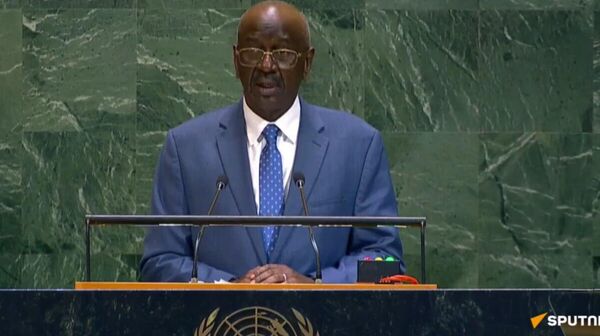 Le ministre mauritanien des Affaires étrangères Mohamed Salem Ould Merzoug intervient à la 80e session de l'Assemblée générale des Nations Unies à New York - Sputnik Afrique