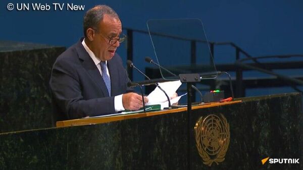 Le ministre égyptien des Affaires étrangères Badr Ahmed Mohamed Abdelatty s’exprime à la 80e session de l'Assemblée générale des Nations Unies à New York - Sputnik Afrique