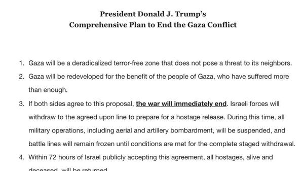 Trump's Plan of Resolving the Gaza Conflict - Sputnik Africa