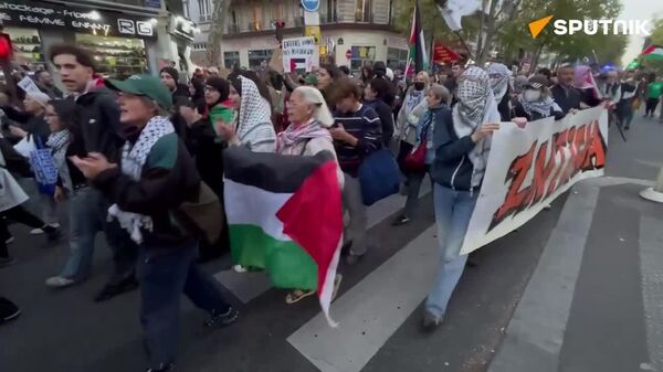 Parisians Rally in Solidarity With Palestinians - Sputnik Africa