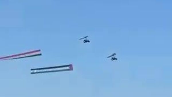 #viral | Egyptian Helicopters Fly Over Sharm el-Sheikh With Egyptian and Palestinian Flags After Gaza Ceasefire Announcement - Sputnik Africa
