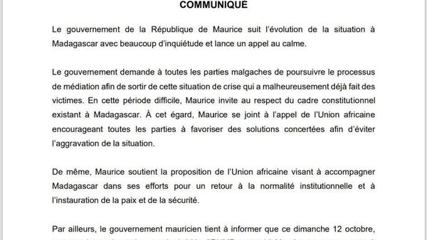 L'île Maurice demande à toutes les parties malgaches de poursuivre le processus de médiation - Sputnik Afrique