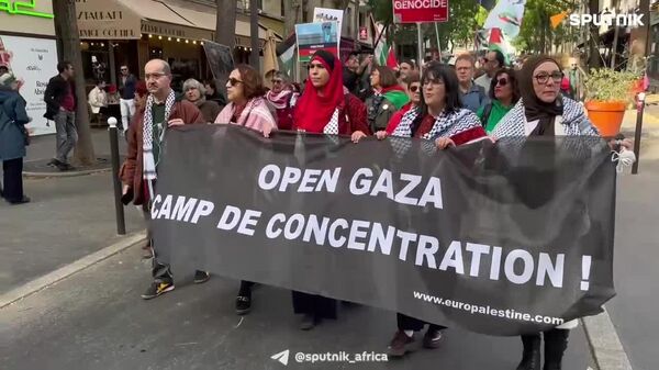 'No Peace in the World Without Justice in Palestine': Demonstration in Paris in Support of Gaza - Sputnik Africa