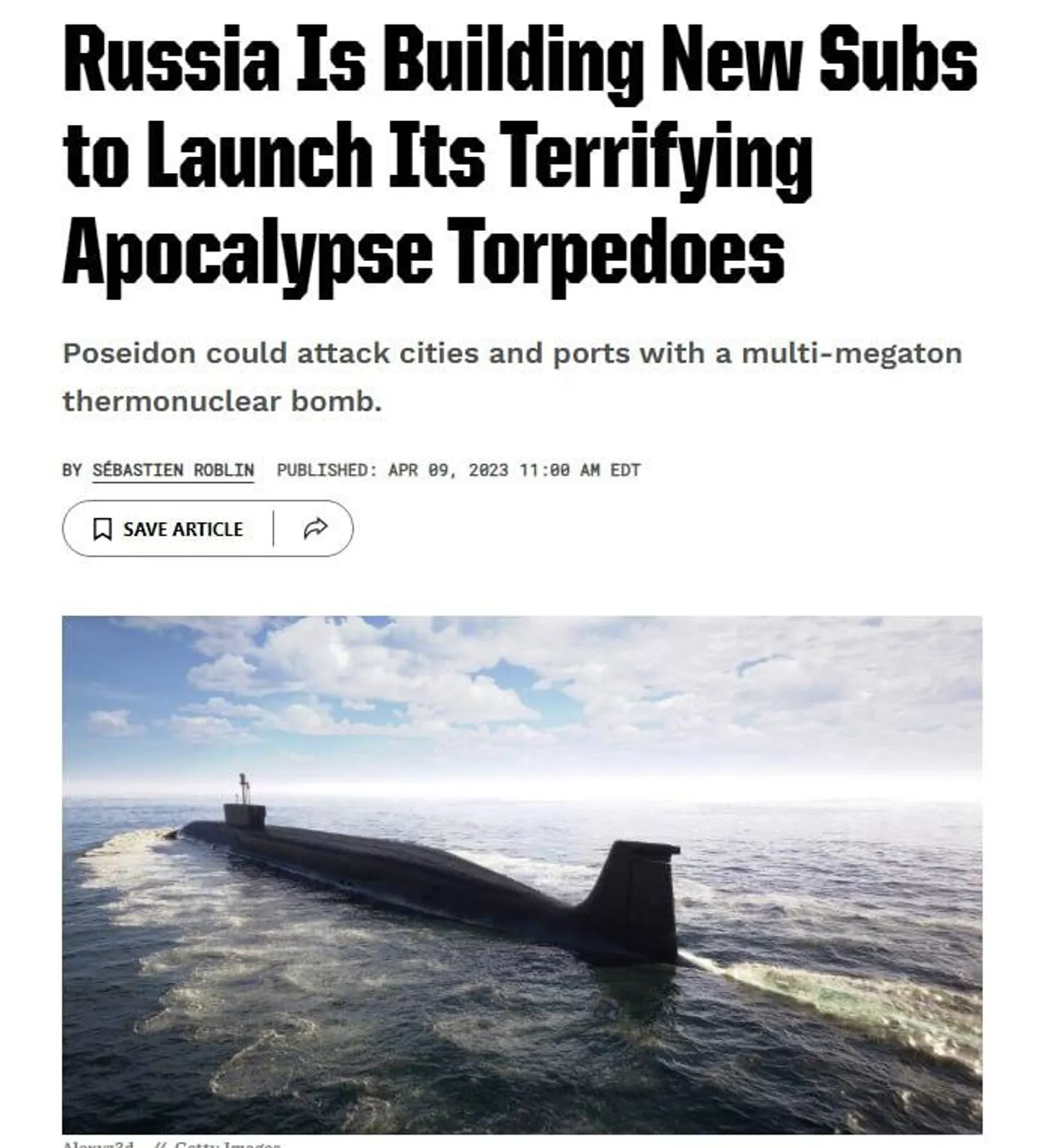 Capture d'écran d'un article du magazine Popular Mechanics - Sputnik Afrique