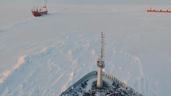 #viral | Russia's Helping Hand: Nuclear-Powered Icebreaker Sibir Helps Stuck Ship to Clear Path Through Icy Chukchi Sea - Sputnik Africa