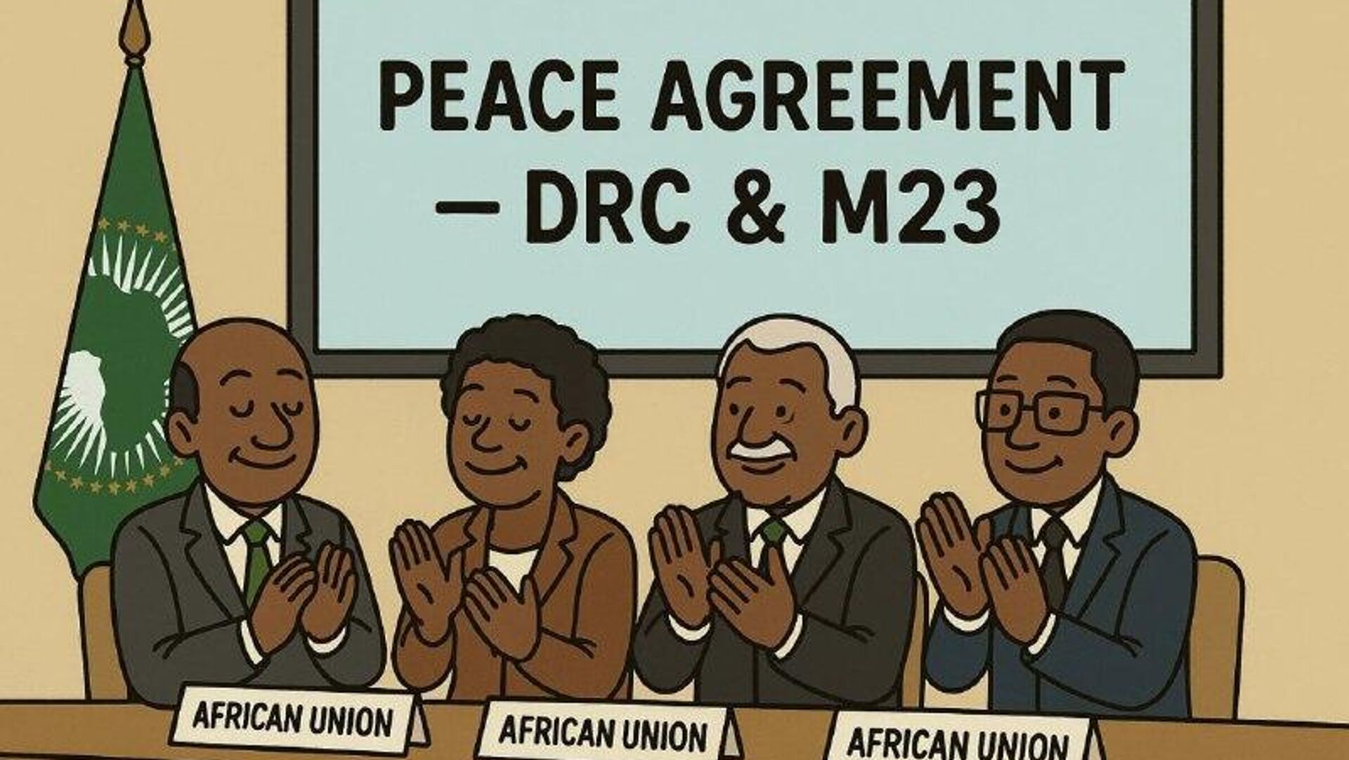 AU Welcomes Signing of Peace Agreement Between DRC & Rebels AU Welcomes Signing of Peace Agreement Between DRC & Rebels - Sputnik Africa, 1920, 16.11.2025