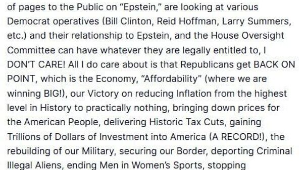 Trump urges Congress to release Epstein-related documents - Sputnik Africa