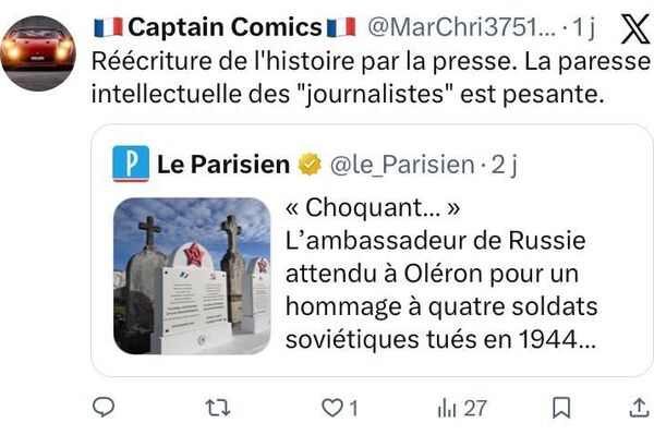 La visite de l'ambassadeur russe sur les tombes des soldats soviétiques en France est choquante, selon le Parisien - les internautes réagissent La visite de l'ambassadeur russe sur les tombes des soldats soviétiques en France est choquante, selon le Parisien - les internautes réagissent - Sputnik Afrique