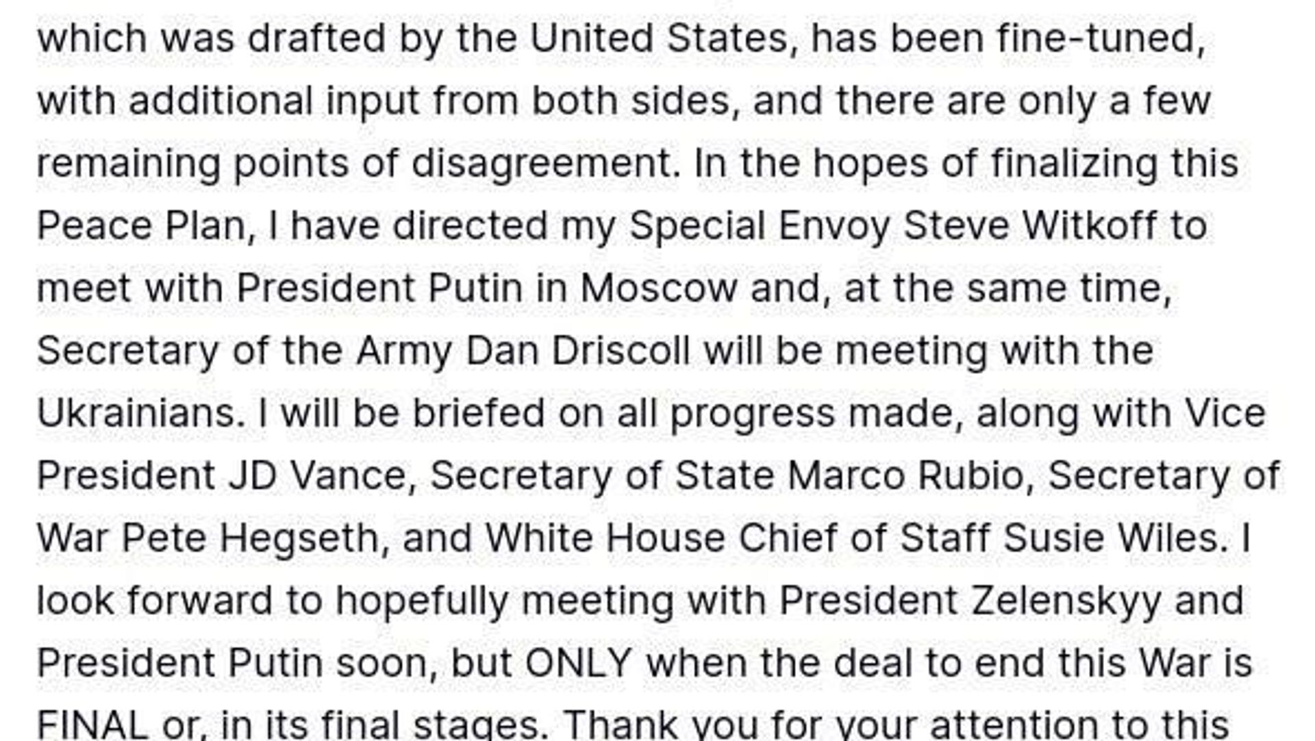Trump compte se réunir avec Poutine et Zelensky une fois l'accord sur le règlement ukrainien accepté par les parties concernées Trump compte se réunir avec Poutine et Zelensky une fois l'accord sur le règlement ukrainien accepté par les parties concernées - Sputnik Afrique, 1920, 25.11.2025