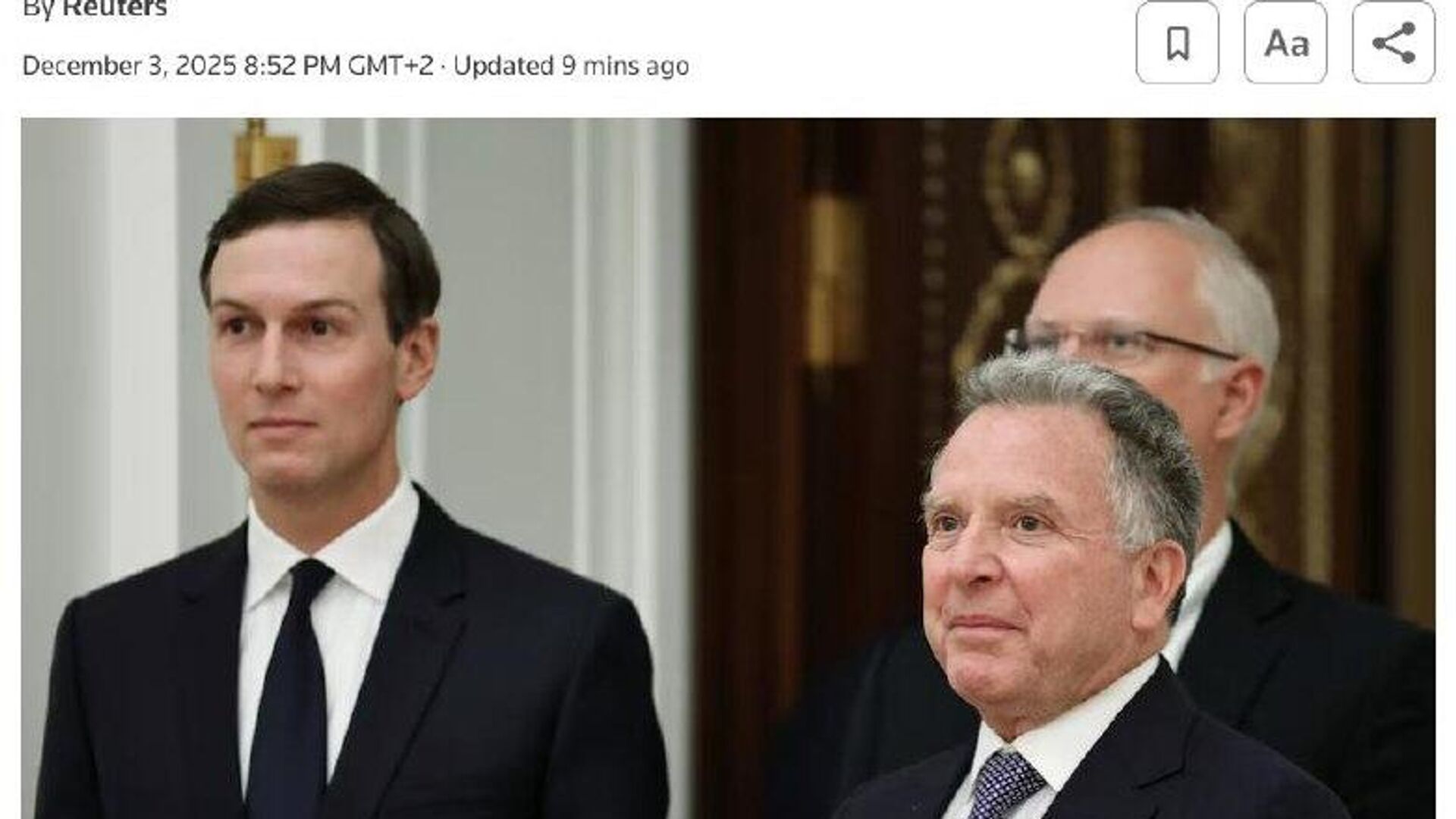 Witkoff et Kushner ont informé Trump d'une réunion substantielle et productive avec Poutine - presse US Witkoff et Kushner ont informé Trump d'une réunion substantielle et productive avec Poutine - presse US - Sputnik Afrique, 1920, 03.12.2025