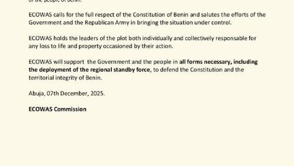 Attempted Coup in Benin: ECOWAS & African Union Condemn Perpetrators - Sputnik Africa