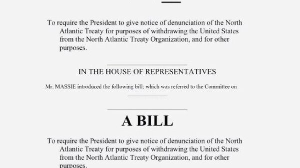 ‘Cold War relic’: Congress proposes US withdraw from NATO - Sputnik Africa