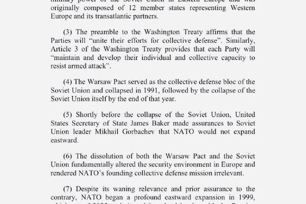 ‘Cold War relic’: Congress proposes US withdraw from NATO ‘Cold War relic’: Congress proposes US withdraw from NATO - Sputnik Africa