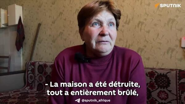▶ C'était effrayant: une réfugié d'un village récemment pris par l'armée russe parle de sa vie sous les bombardements - Sputnik Afrique