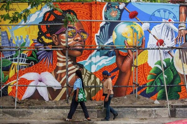 'Open-Air Gallery': Lagos Street Art Festival Paints City Bold Colors 'Open-Air Gallery': Lagos Street Art Festival Paints City Bold Colors - Sputnik Africa