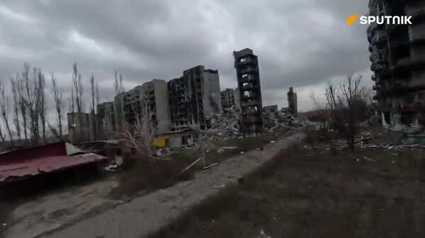 Krasnoarmeysk After Liberation: City in Ruins, First Aerial Footage Reveals - Sputnik Africa