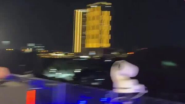 Tetris géant au Dubai Frame avec 2 - Sputnik Afrique