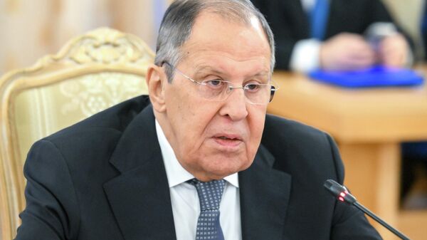 Russian Foreign Minister Sergey Lavrov at the 45th meeting of the Council of Heads of Subjects of the Russian Federation under the Russian Foreign Ministry on the development of international interregional cooperation in the Arctic. - Sputnik Africa