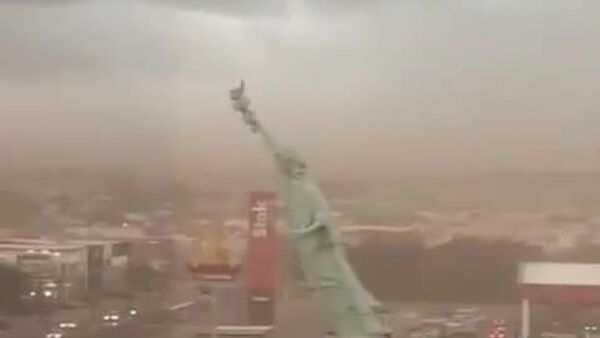 #viral | Giant Replica of Statue of Liberty Toppled by Storm in Brazil - Sputnik Africa