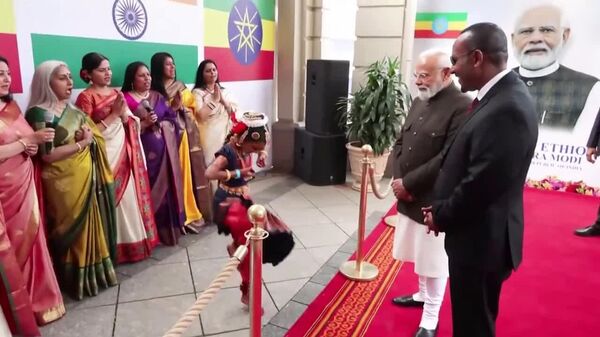 Members of Indian Diaspora Living in Ethiopia Greet PM Narendra Modi in Addis Ababa - Sputnik Africa