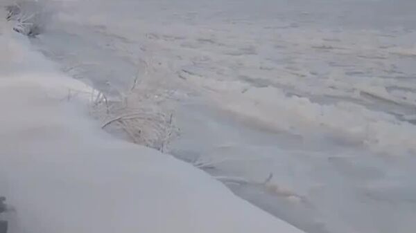 #viral | Rare 'Ice Tsunami' Sends Chills Down Spines - Sputnik Africa