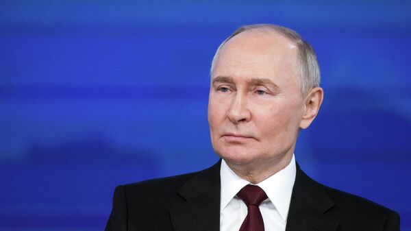 Russian President Vladimir Putin hosts a special program, Year-end results with Vladimir Putin!, at Gostiny Dvor on December 19, 2024. - Sputnik Africa