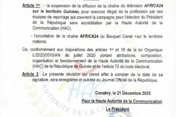 La Guinée suspend la chaîne de télévision Africa 24 - Sputnik Afrique